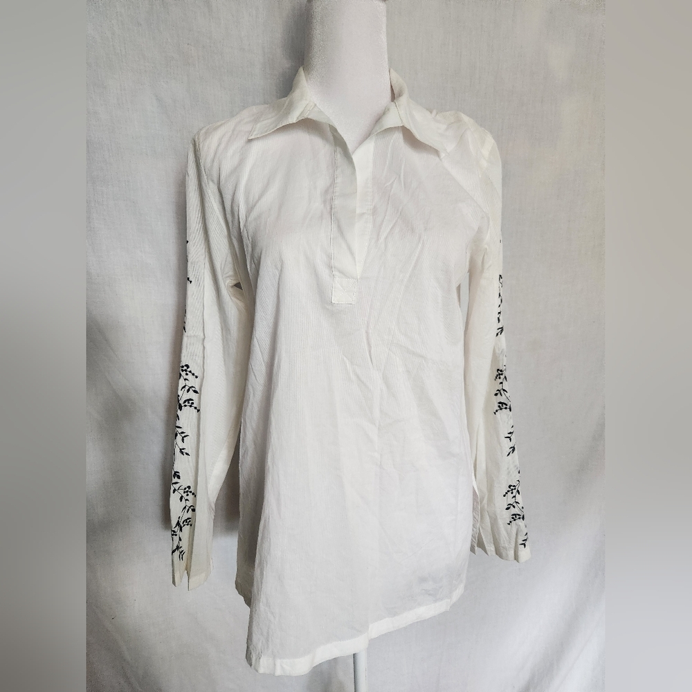 Valerie Stevens white blouse